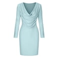 thumbnail image 5 of Ketyyh-chn99 Robe Femme Robe de Mariage Robe de Fête pour Femme Robe Décontractée Robe de Bal Soirée Unie Élégante Robe Maxi Bleu Ciel,G, 5 of 5