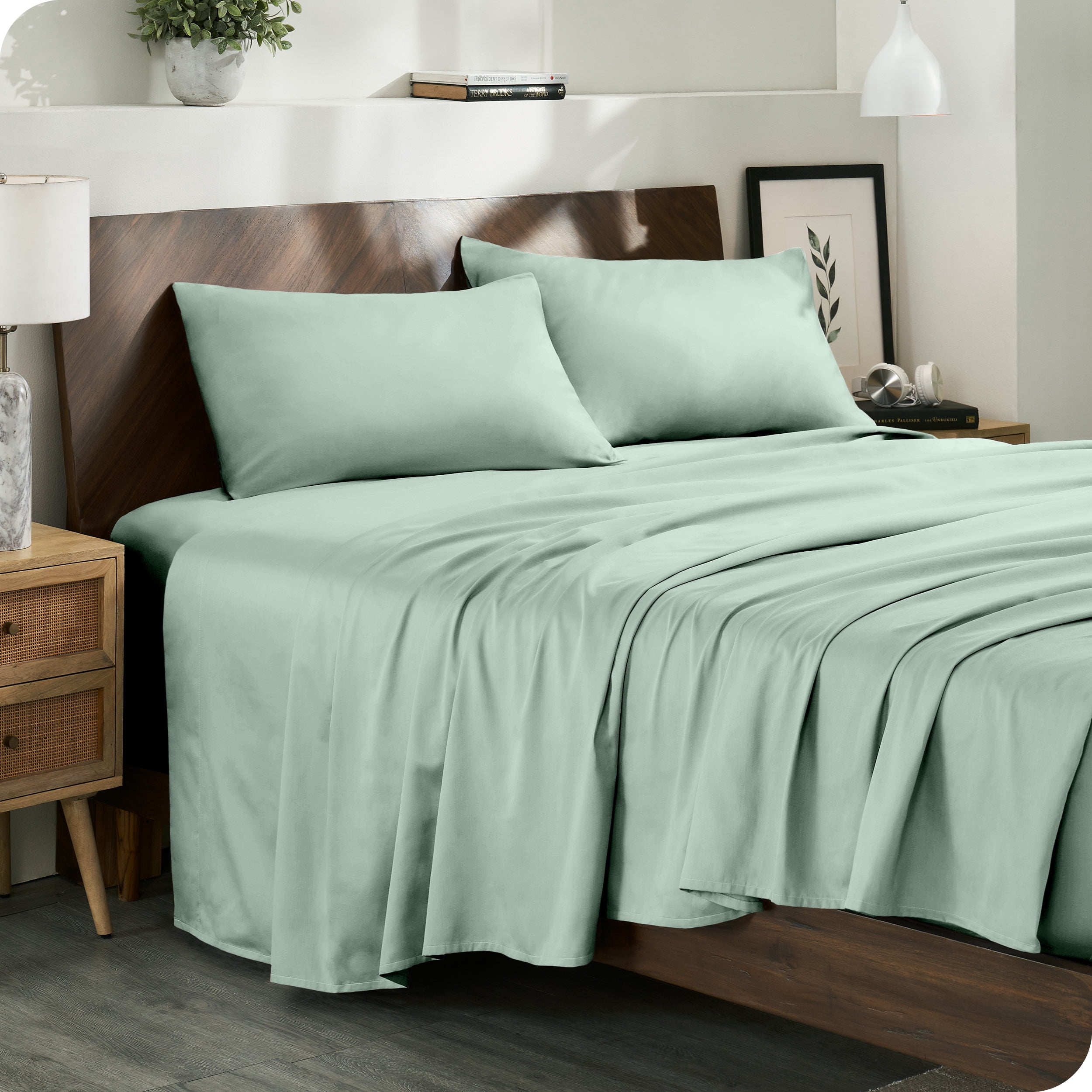 Bare Home 100% Organic Cotton Sheet Set - Sateen Weave