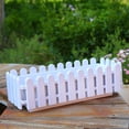 thumbnail image 1 of Dvkptbk Box Rectangular Fence Flower Pot Fence Pot Green Plant Pot Succulent Plng Pot 2Pcs Large Outdoor Planters Indoor Plant Pots Planter Boxes Outdoor Strip Plastic Purple, 1 of 6