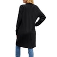 thumbnail image 4 of FOCUSNORM Women Juniors Cardigan, Solid Color Long Sleeve Sweater Coat with Pockets, 4 of 5