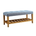 thumbnail image 3 of ACME Charla Bench in Blue & Oak, 3 of 3