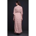 thumbnail image 4 of Bimba Robe Longue d'Été en Rayonne à Feuilles de Bleuets Imprimées, Manches Kimono, Fente, Grande, 4 of 6