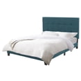 thumbnail image 1 of CorLiving Ellery Fabric Upholstered Adult Queen Bed Frame with Slats and Tufted Headboard - No Box Spring Required, 1 of 9