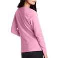 thumbnail image 2 of Hanes T-Shirt Col Rond à Manches Longues pour Femmes, TG, Rose Vif, 2 of 3
