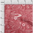 thumbnail image 2 of oneOone Viscose Jersey Magenta Fabric Asian Japanese Pattern Sewing Material Print Fabric By The Yard 60 Inch Wide, 2 of 4