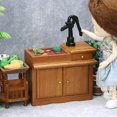 thumbnail image 4 of Miniature Wooden Washing Basin for Decor Multi Color Plastic Bathroom Scene Prop 2.5x2.5x4.5in, 4 of 9