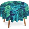 thumbnail image 1 of 60 inch Round Tablecloth,Green Tropical Palm Leaves Circle Table Cover Stain Resistance Water Repellent Wrinkle-Free Table Cloth for Home Kitchen Dining Party Patio Indoor Outdoor, 1 of 1