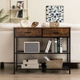 thumbnail image 3 of Costway Table Console d'Entrée pour Sofa avec 2 Tiroirs pour Entrée Salon Brun Rustique, 3 of 10