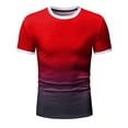 thumbnail image 2 of BOBOGOJP T-Shirts à Col Rond pour Hommes Manches Courtes Été Tee-Shirt Décontracté Ample (Rose Vif,L), 2 of 4
