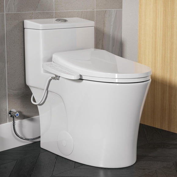 HOROW Toilette une Pièce Allongée avec Bidet Siège de Toilette ADA Carte de Hauteur 1000g 12 Pieds' à Encastrer T0338W