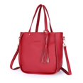 thumbnail image 3 of 2 Packs Lady PU Handbag Bag Purse & Tassel Strap red and, 3 of 5