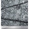 thumbnail image 2 of Soimoi Gray Rayon Fabric Leopard & Snake Animal Skin Decor Fabric Printed Yard 56 Inch Wide, 2 of 3