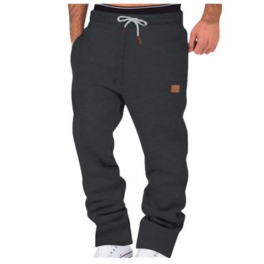 EGNMCR Men's Lightweight Pants, Cargo Pants Men, Linen Pants Men, Mens Casual Loose Fit Elastic Waist Pants Men's Pocket Casual Straight-leg Pants Tracksuit Pants Full Length Pants Men Pants