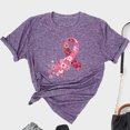 thumbnail image 1 of TIMIFIS T-Shirt Ruban Rose de Sensibilisation au Cancer du Sein pour Femmes T-Shirts Cancer du Sein Été Ample Imprimé Col Rond T-Shirt Manches Courtes Blouse Décontractée Automne/hiver, 1 of 5
