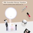 thumbnail image 4 of Lighted Makeup Mirror, Led Lights 10X Magnifying, Detachable Light Up Mirror Touch Screen Dimming 90° Rotation , with Storage Box, 4 of 7