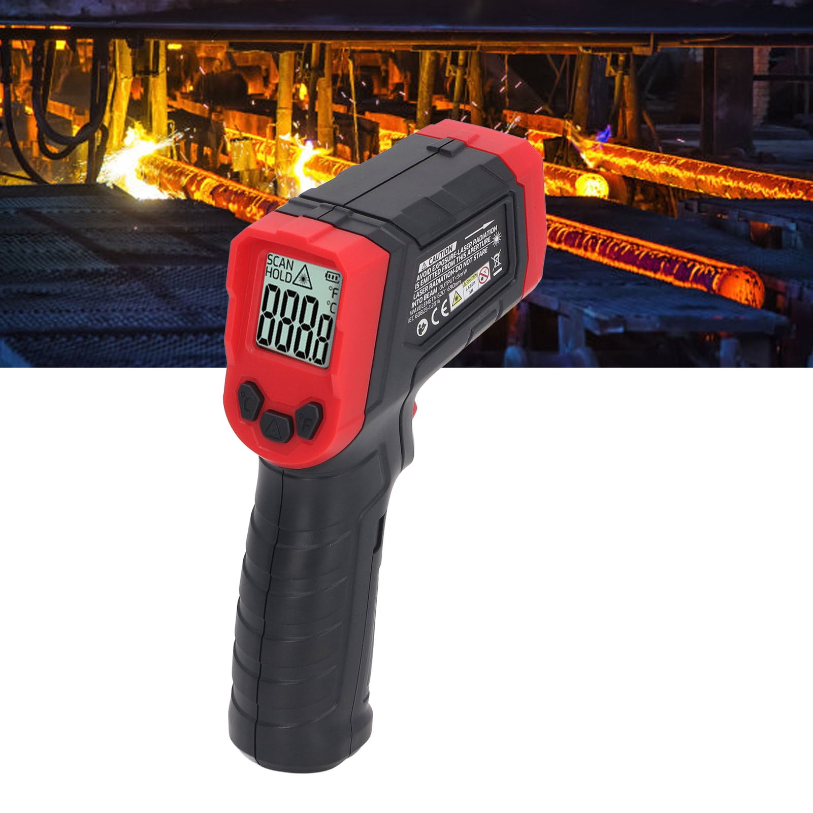 Infrared Temperature Detector, Infrared Temperature Meter Quick Response -32 To 400 degrees Celsius  Measuring Range  for Water Liquid Oven