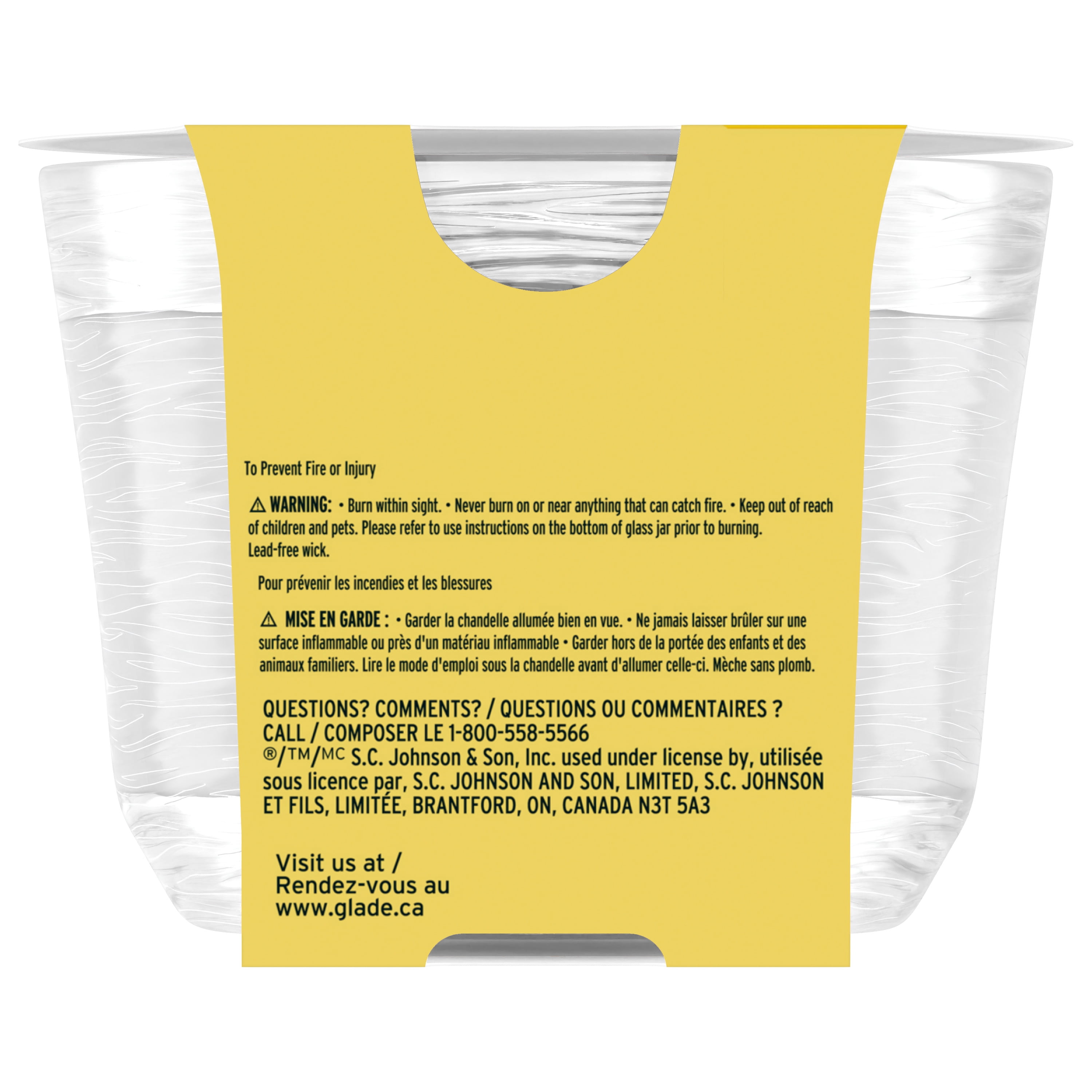 Glade® chandelle parfumée, Zeste de citron et pavot