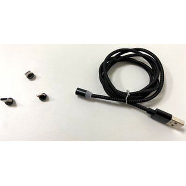 Charging Cable Phone Braided Detachable Cord USB cord detachable 360 Degree Rotating Cable, Black, Cable, Type-c