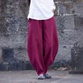 thumbnail image 2 of Birdeem Pantalon Ample Décontracté pour Femmes avec Poches Mode Combinaison en Coton et Lin, 2 of 6