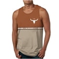 thumbnail image 2 of Sentmoon Men Tank Tops Summer Sleeveless Crew Neck Clothes Gradient Color Loose Fit Oversized Breathable Mens Workout Shirts Beach for Summer Beach Days Gray XXL, 2 of 5