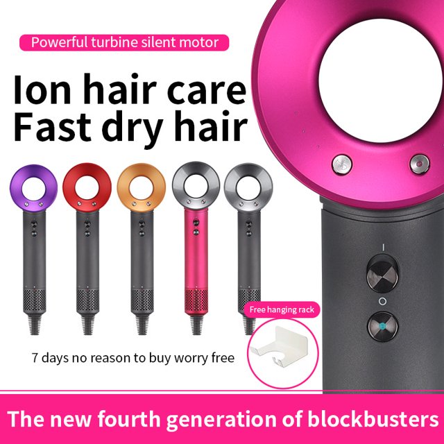 High-Speed Ionic Hair Dryer with Magnetic Attachments, Professional Salon Blow Dryer with Brushless Motor & Intelligent Heat Control for Fast Drying and Frizz Control,Silver(3 hair nozzle)
