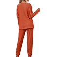 thumbnail image 3 of Innerwin Loungwear Elastic Waist Ladies Nightwear Sleep Drawstring With Pockets Sleepwear Orange XL, 3 of 6