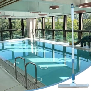 Danhjin Mop Retractable Floor Squeegee for Shower Bathroom Kitchen Home Tile Pet Hair Floor Glass Window Water Foam Cleaning Mop and Bucket Set