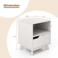 thumbnail image 3 of Costway Ensemble de 2 Tables de Nuit 2 Pcs Table d'Appoint de Canapé Bout de Canapé avec Tablette de Rangement et Tiroir Gain de Place, 3 of 8