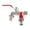 Red, variant on JZCHUNTOY Outdoor Courtyard Faucet, Heavy Duty Brass Construction Frost Proof Rust Resistant Spigot, Leak Proof Easy Installation Garden Tap, for Yard Lawn Patio Farm Garden Hose Connection