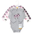 thumbnail image 2 of Hudson Baby Justaucorps Unisexes en Coton à Manches Longues pour Bébé, Orignal Rose, 9-12 Mois, 2 of 5