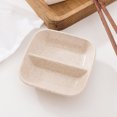 thumbnail image 4 of Wheat Straw Square Divided Seasoning Dishes Table Sauce Container Kitchen Cutlery Snack Plate, 4 of 4