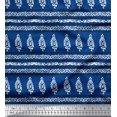 thumbnail image 1 of Soimoi Rayon Fabric Stripe,Swirl & Floral Block Print Fabric by Yard 56 Inch Wide, 1 of 2