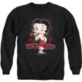 thumbnail image 1 of Betty Boop Classic Kiss Officially Licensed Adult Crewneck Sweatshirt, 1 of 3