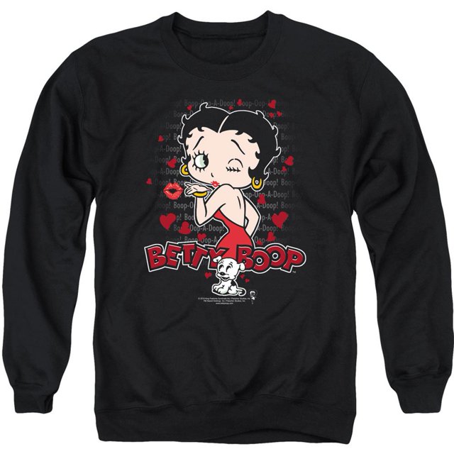 Betty Boop Classic Kiss Officially Licensed Adult Crewneck Sweatshirt