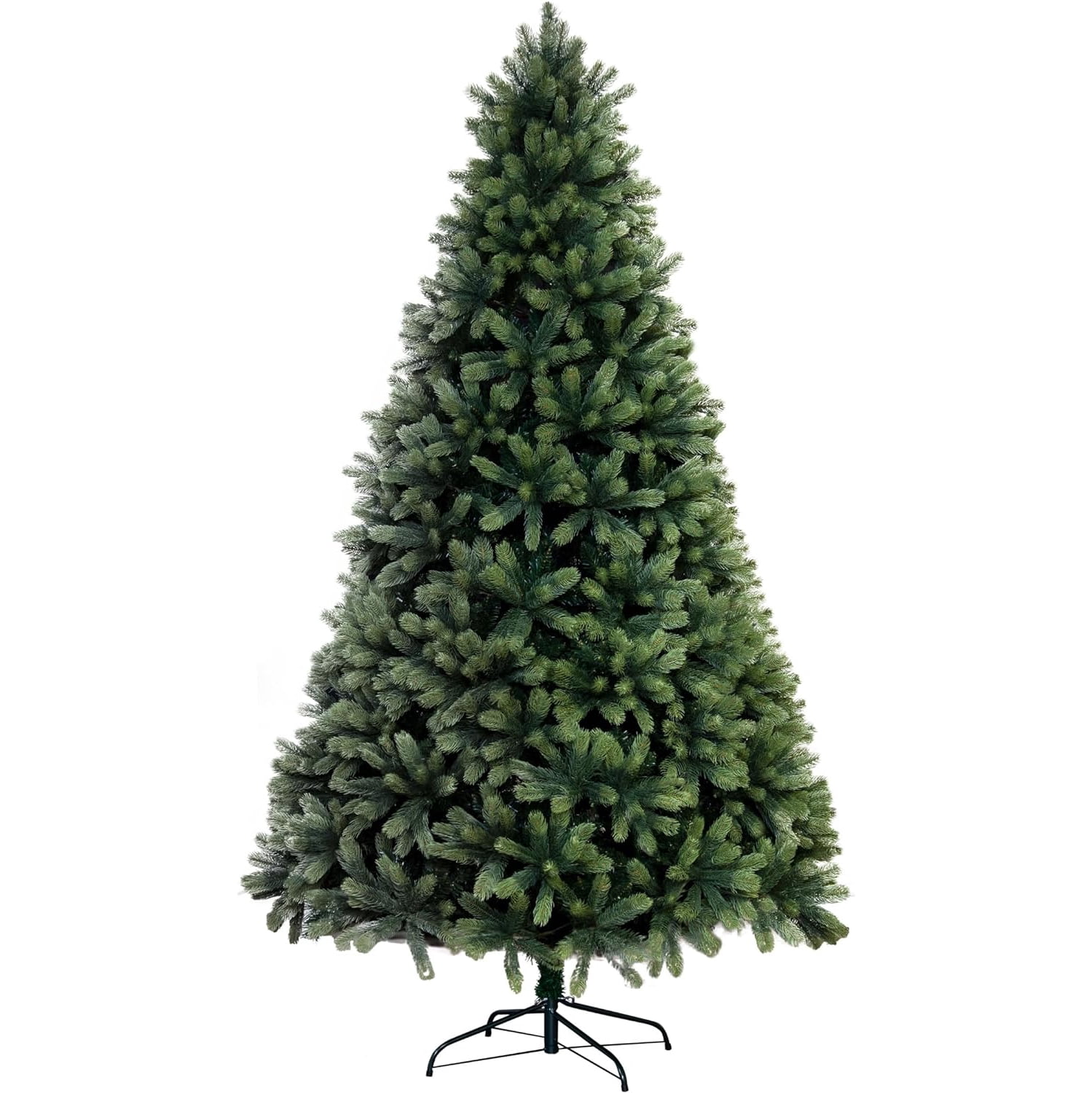 7FT Artificial Christmas Tree, Holiday Xmas Tree Decoration Pine Tree with 1100 Branch Tips, Solid Metal Stand included