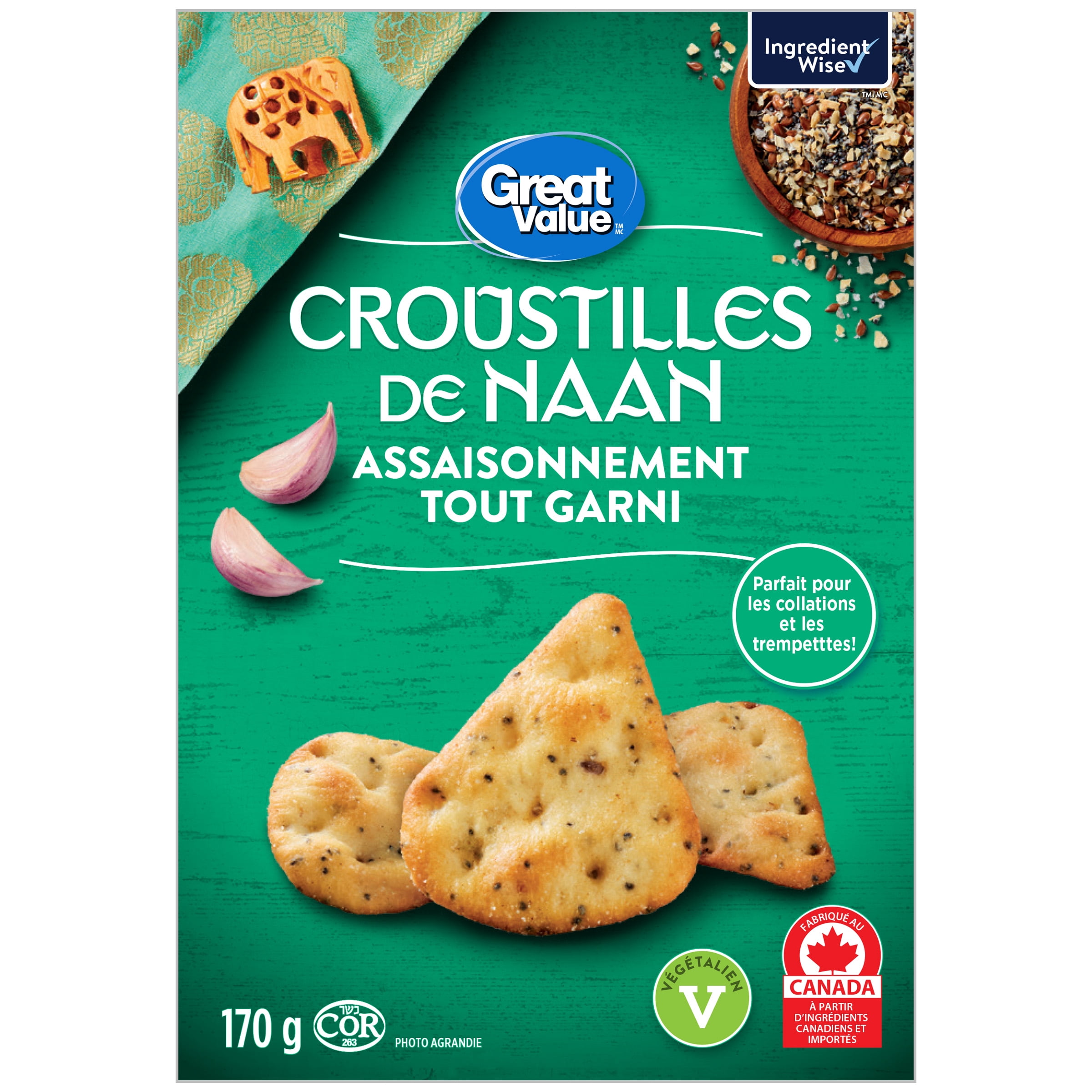 Great Value Everything Seasoned Naan Crisps