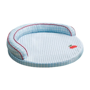 Bunblic Cat Sleeping Bed Cooling Mat Crate Bed Pad Removable Washable Cover Nest Pet Kennel for All Ages Cats Four Season Indoor Cats 60cmx60cm