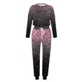 thumbnail image 4 of Ventes de Liquidation Tenues tumgatte pour Femmes Tenues Décontractées Grande Taille Tenues d'Automne pour Femmes Ensemble de Détente Mode Imprimé Manches Longues Col Rond Pull Hauts et Pantalons Survêtements pour Femmes Ensemble 2 Pcs, 4 of 5