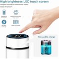 thumbnail image 3 of Smart Water Bottle Stainless Steel Vacuum Flask,Travel Mug with Smart LCD Touch Screen, Keep Hot Or Cold, Car Portable Travel Tea Coffee Vacuum Thermo Cup,Insulated Water Bottle,pink,500ml, 3 of 5