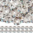 thumbnail image 1 of LOVEVER 200 Pcs Perles Intercalaires en Alliage de Rondelle avec Strass pour Fabrication de Bijoux, 1 of 4