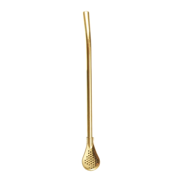 XZNGL Stainless Steel 304 Detachable Straw Colander Tea Leaking Juice Residue Spoon Milk Tea Coffee Stirring Spoon