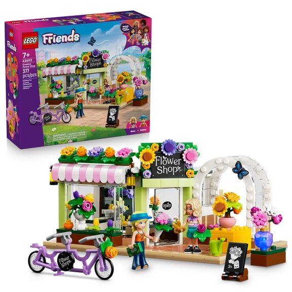 LEGO Friends Creative Flower Shop - Building Toy for Girls & Boys, Ages 7+ - Toy Figures & Playset for Kids - Includes 2 Minidolls - Gift for Birthdays - 42693