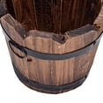 thumbnail image 2 of Retro Wooden Bucket Barrel Planters Wooden Planter Barrel Set  Real Wood Indoor/Outdoor Flower Pot w/ Holes  Different Sizes  Large Garden Container Box, 2 of 4