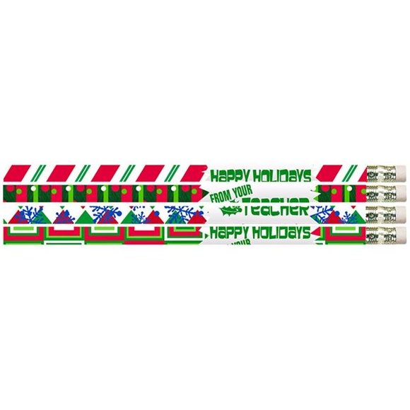 Musgrave Pencil MUS2519D-12 Joyeuses Fêtes de la Part de Votre Enseignant Crayons - 12 Dazon