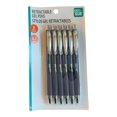 thumbnail image 1 of Pen+Gear Retractable Gel Pens, Medium Point, .07mm, Blue, 6 Count, 1 of 2