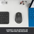 thumbnail image 4 of Logitech M720 Triathlon Multi-Device Wireless Mouse, Bluetooth, USB Unifying Receiver, 1000 DPI, 8 Buttons, 2-Year Battery, Compatible with Laptop, PC, Mac, iPadOS - Black, 4 of 4