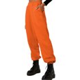 thumbnail image 2 of Innerwin Jogger Pants With Pockets Women Trousers Sports Solid Color Lounge Sweatpants Orange L, 2 of 4