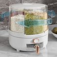 thumbnail image 5 of Cereal Storage Box, Lightweight 6 Compartments Smart Quantification 360° Rotating Dispenser (M), 5 of 5