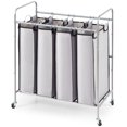 thumbnail image 1 of VEVOR Laundry Sorter Cart 4 Section, Laundry Hamper with Heavy Duty Lockable Wheels and 4 Removable Bags, Rolling Laundry Basket Sorter for Clothes Storage, 1 of 9