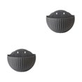 thumbnail image 4 of Youkk Easy To Install Double-layer Plastic Flowerpot For Walls Drainage Flower Pot Grey 2Set, 4 of 6